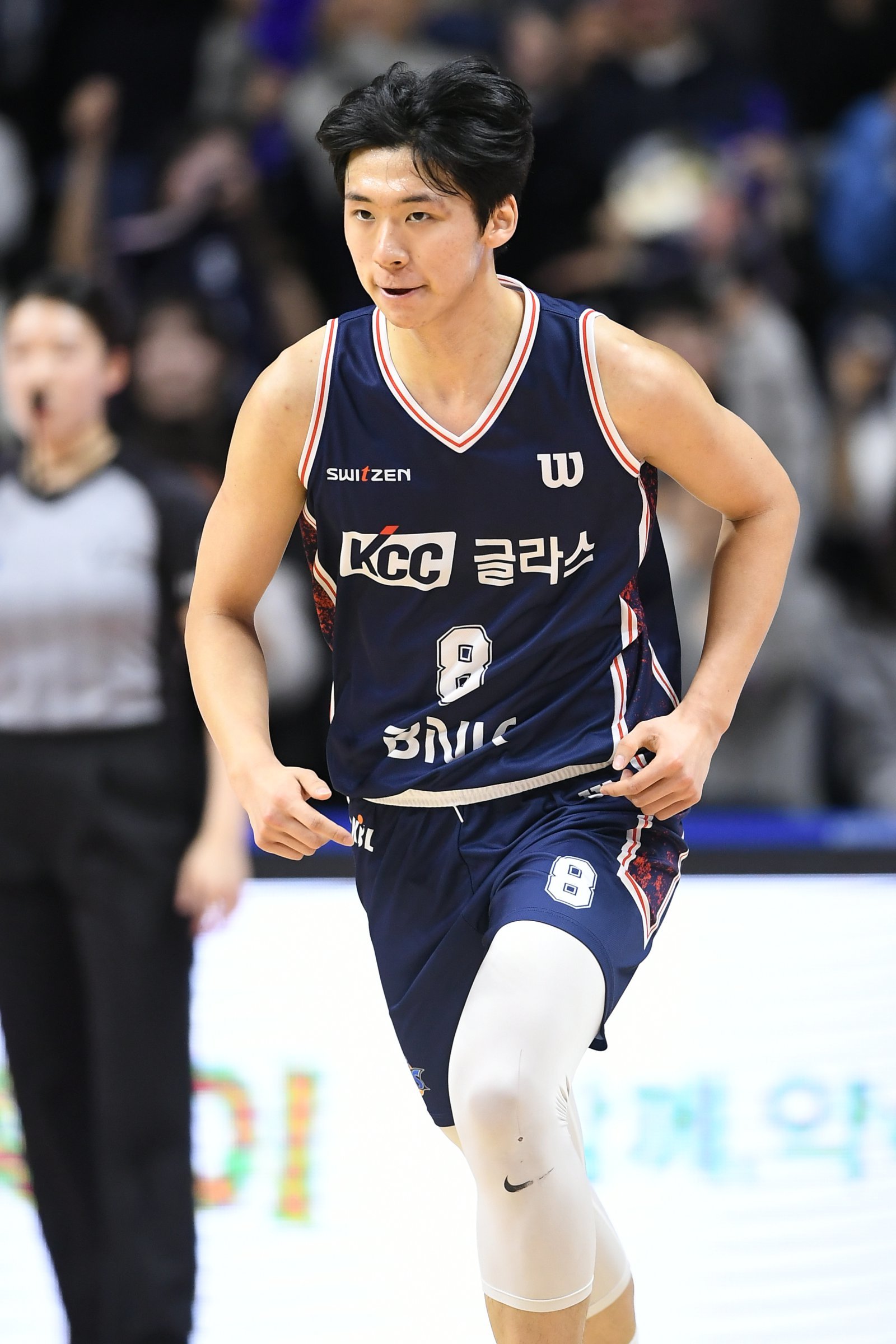 가스공사 양우혁, KT 강성욱, 현대모비스 김건하, KCC 윤기찬, 소노 강지훈은 프로에 갓 입단한 신인임에도 경기당 평균 20여분을 소화하며 팀에 큰 힘을 보태고 있다. KCC 윤기찬. 사진제공｜KBL