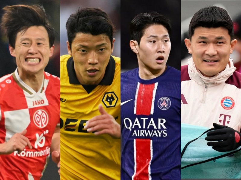 2026북중미월드컵을 앞둔 축구대표팀 유럽파의 행보가 심상치 않은 겨울이다. 이재성과 황희찬은 소속팀이 강등 위기에 처했고, 이강인과 김민재(왼쪽부터)는 부상 리스크를 안고 있다. AP뉴시스·사진출처｜PSG 페이스북