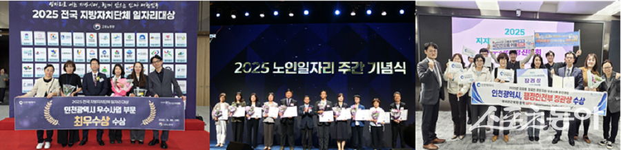 인천시는 2025년 전국 지방자치단체 일자리대상에서 우수사업 부문 최우수상을 수상하며 고용 정책의 실효성을 인정받았다. 사진제공｜인천시