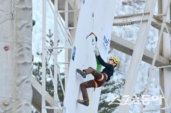 2026 청송 전국 아이스클라이밍 선수권대회가 진행되고 있다. 사진제공 ㅣ 청송군