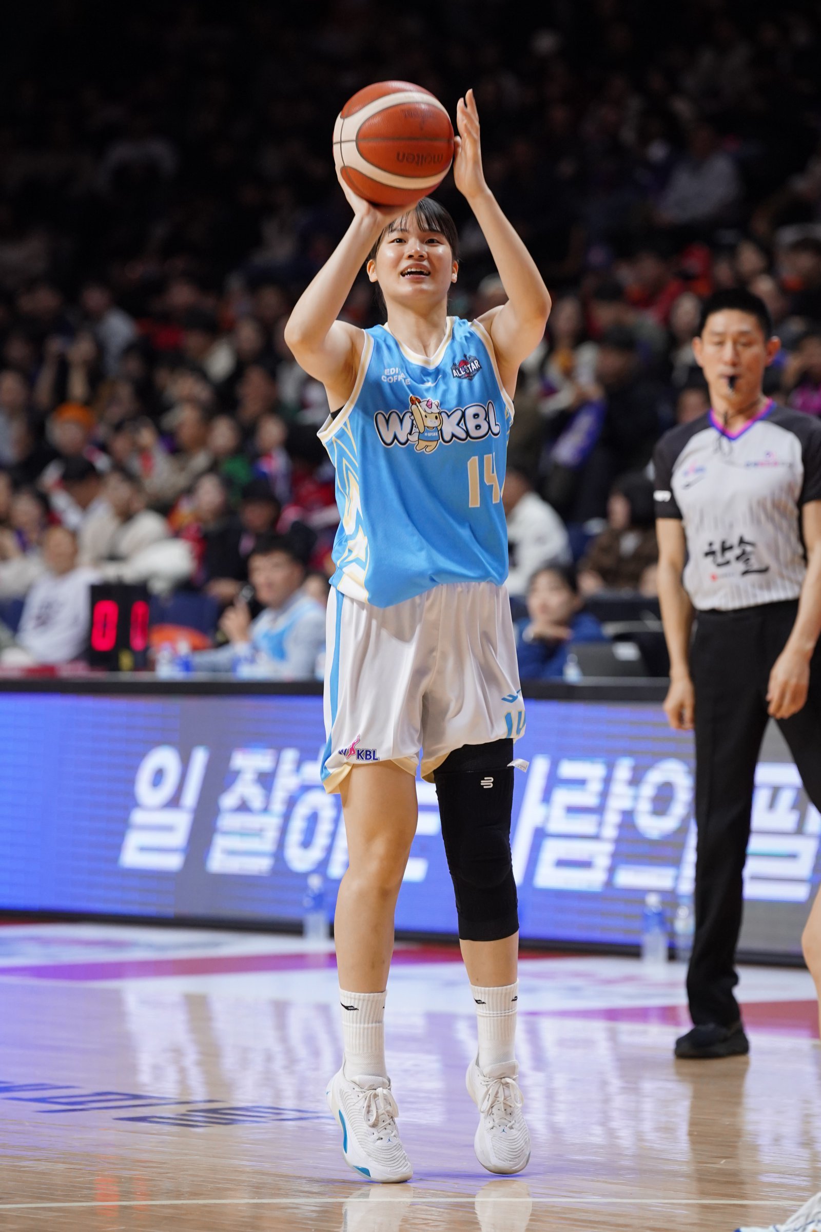 BNK 썸 변소정은 4일 부산서 열린 WKBL 올스타전서 3점슛 4개로 25득점 하며 MVP에 선정됐다. 사진제공｜WKBL