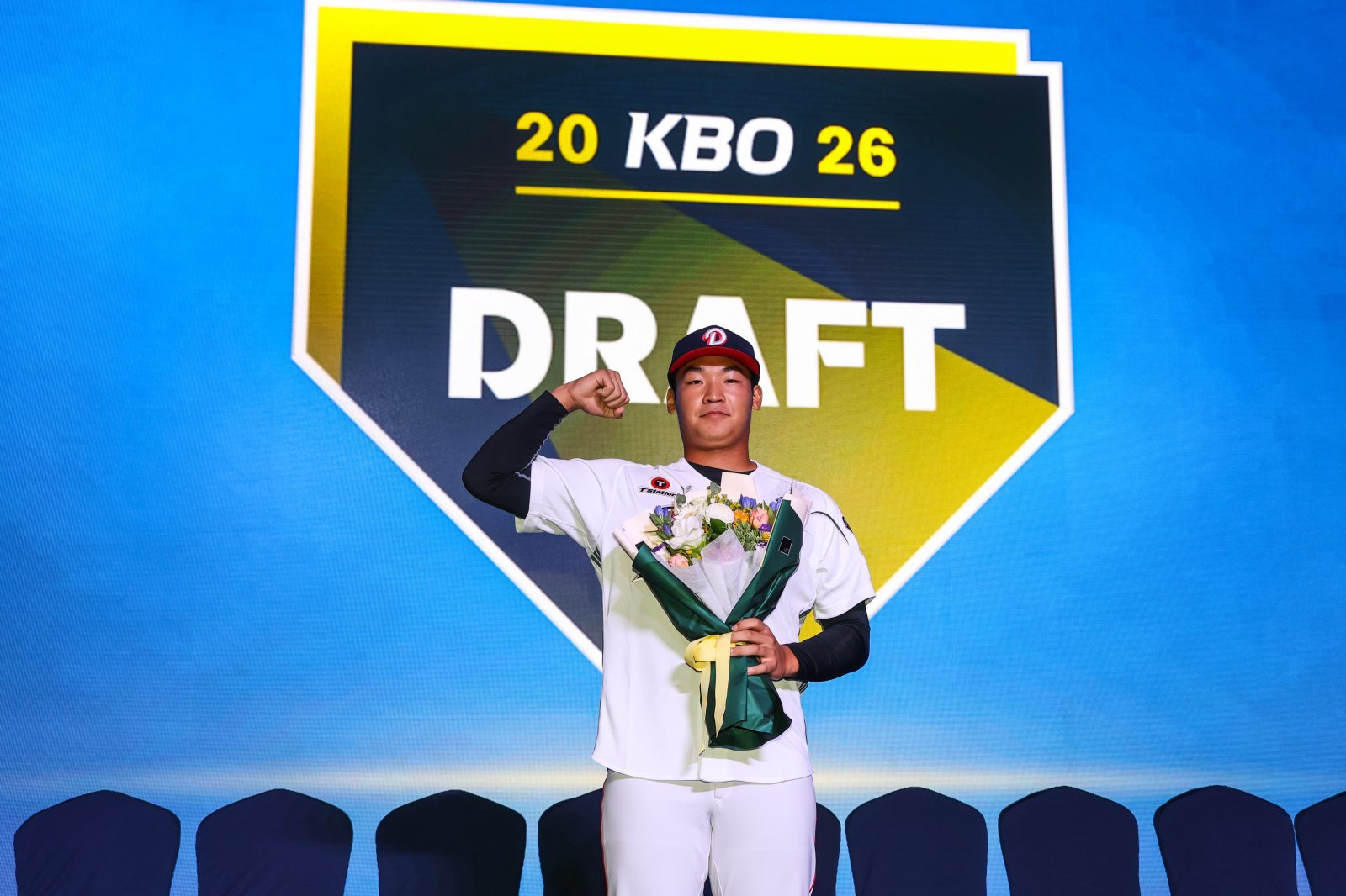 두산 김주오는 2026년 KBO 신인드래프트서 1라운드 7순위로 지명된 즉시전력감이다. 두산에 부족한 장타를 채우리라 많은 기대를 받고 있다. 사진제공｜두산 베어스