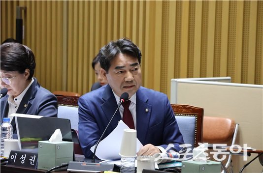 국민의힘 이성권 국회의원 국정감사 모습. (사진제공=이성권 의원실)