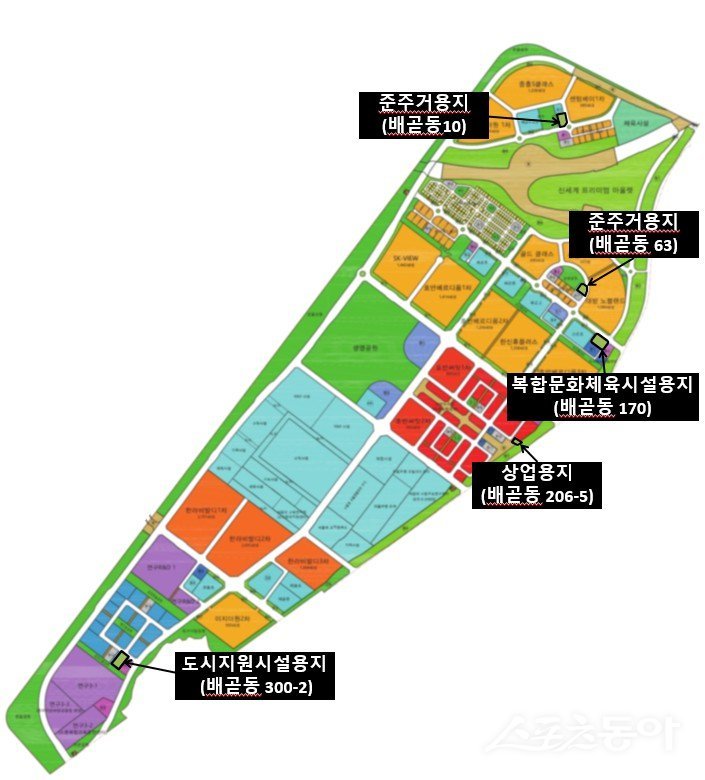 시흥시(시장 임병택)는 지난 1월 7일부터 배곧신도시 내 유휴부지 5필지를 대상으로 수의계약 방식의 매각을 추진하고 있다(배곧신도시 유휴부지 5필지). 사진제공|시흥시