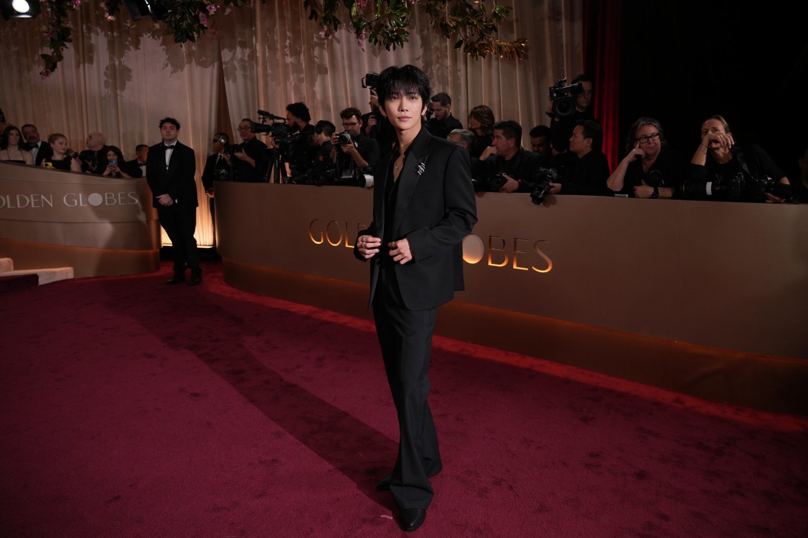 Joshua Hong arrives at the 83rd Golden Globes on Sunday, Jan. 11, 2026, at the Beverly Hilton in Beverly Hills, Calif. (Photo by Jordan Strauss/Invision/AP)