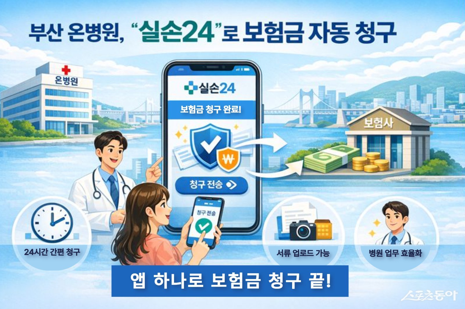 부산 온병원, 앱 하나로 실손보험 ‘원스톱 청구’ (사진제공=부산 온병원)