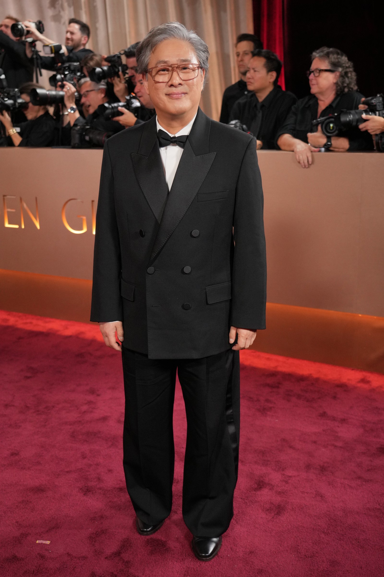 Park Chan-wook arrives at the 83rd Golden Globes on Sunday, Jan. 11, 2026, at the Beverly Hilton in Beverly Hills, Calif. (Photo by Jordan Strauss/Invision/AP)