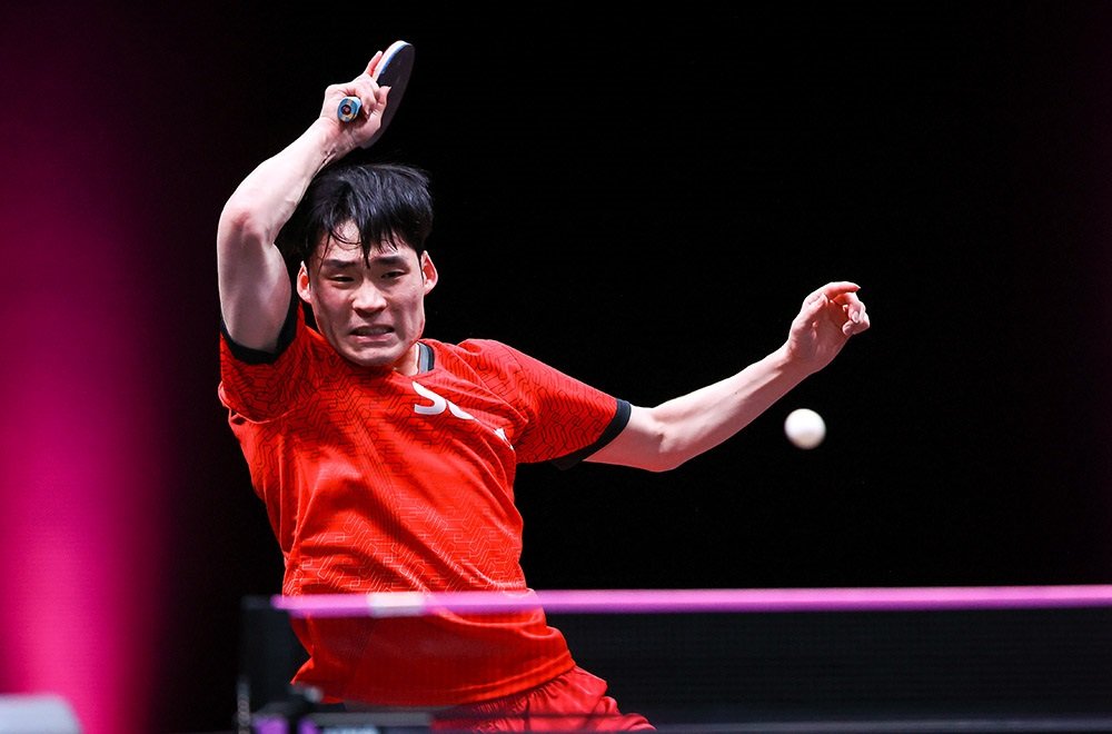 장우진은 12일(한국시간) 카타르 도하의 루사일 스포츠 아레나서 열린 WTT 챔피언스 도하 2026서 준우승을 차지하며 이 대회 한국탁구 역대 최고 성적 타이를 이뤘다. 사진출처│WTT 홈페이지