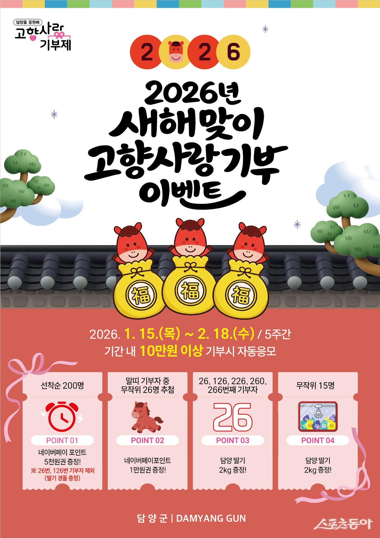 담양군 고향사랑기부제 2026년 새해이벤트 포스터. 사진제공=담양군