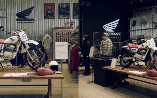 혼다모터사이클 어패럴 BY 피지컬 디파트먼트 무신사 성수 대림창고 팝업 현장. 사진제공｜워즈코퍼레이션