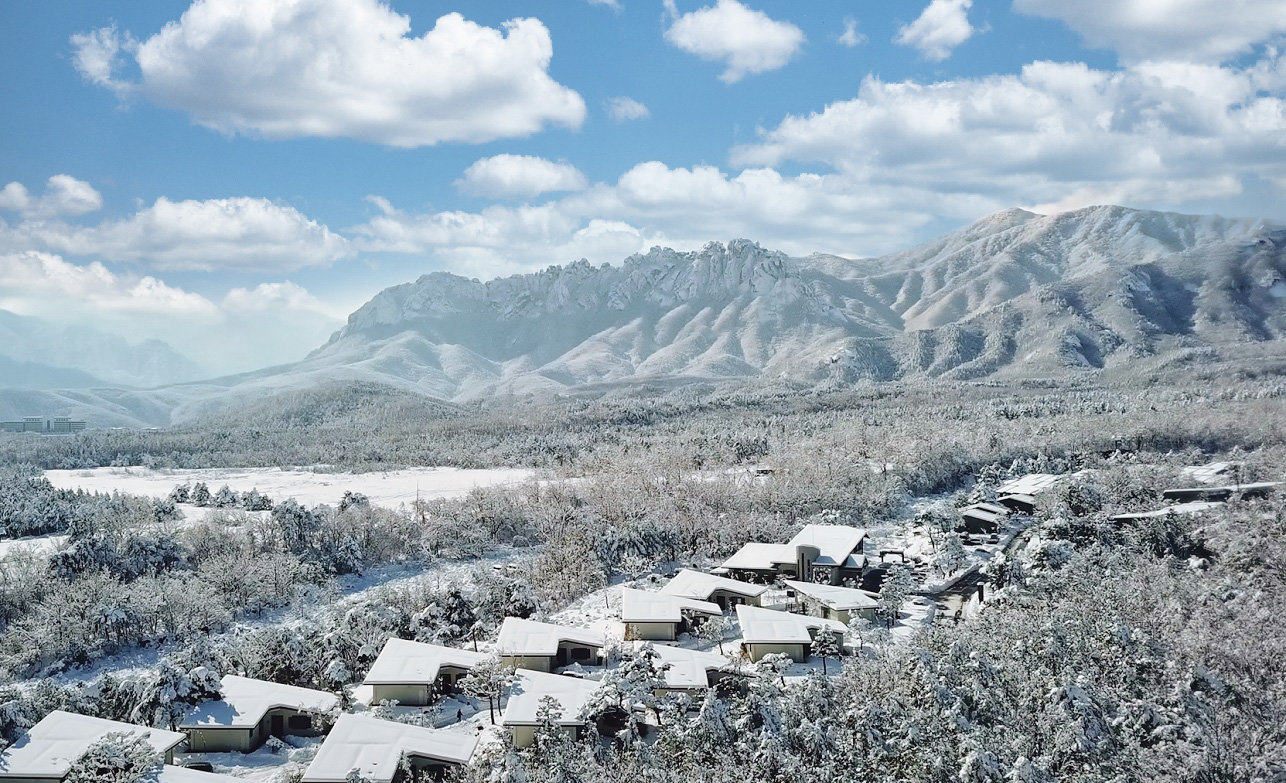 이랜드파크 켄싱턴리조트 설악밸리의 설경