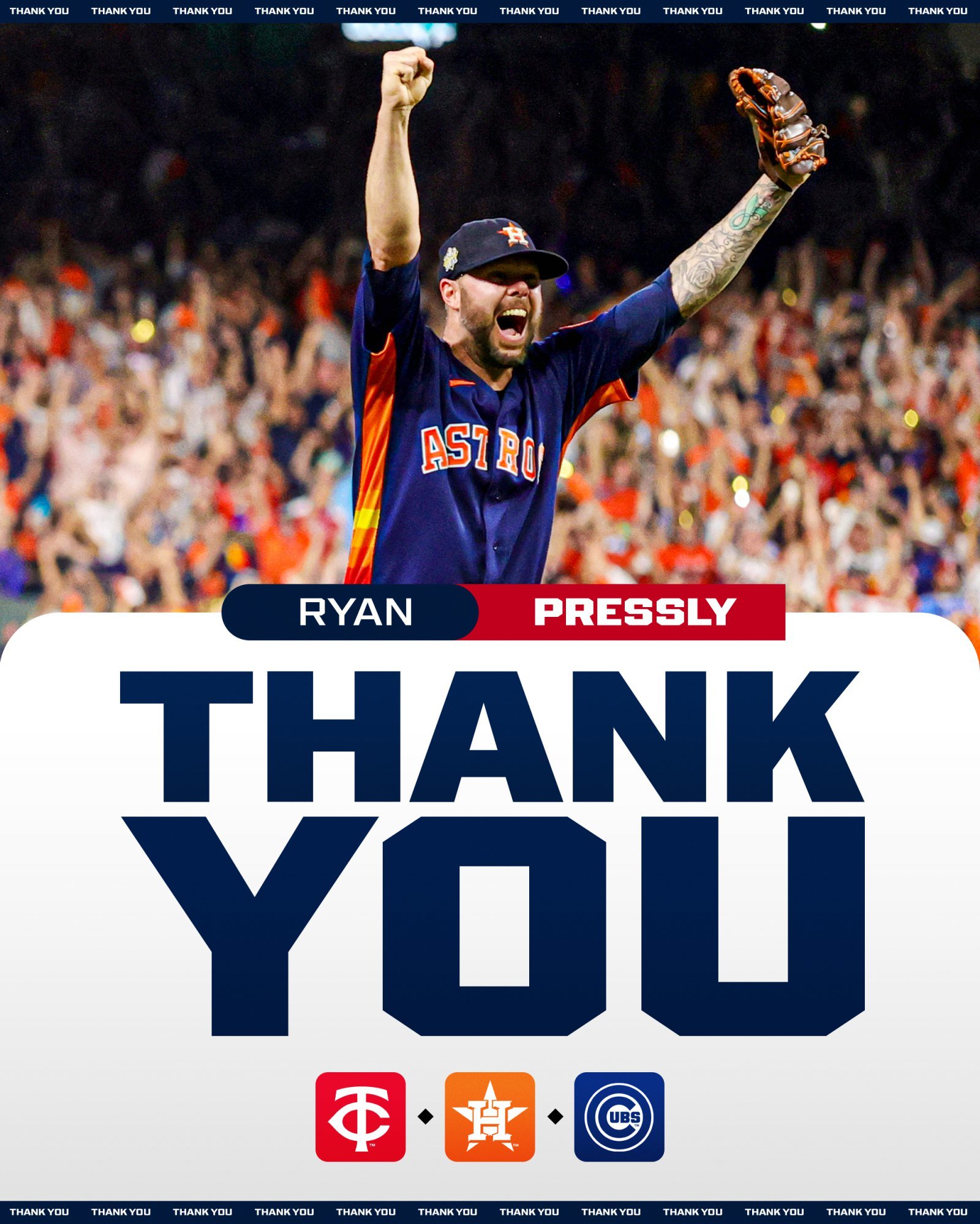 라이언 프레슬리. 사진=메이저리그 공식 SNS