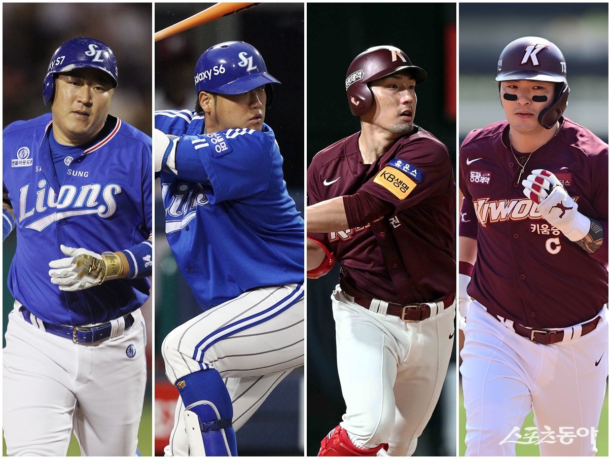 삼성 최형우와 박석민 코치, 키움 서건창과 박병호 코치가 친정팀으로 복귀했다. 스포츠동아DB·삼성 라이온즈 제공