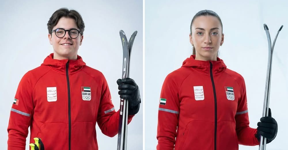 UAE는 2026밀라노·코르티나담페초동계올림픽서 사상 첫 동계올림픽 출전을 앞뒀다. 알파인 스키 종목 선수인 알렉산더 아스트리지(왼쪽)와 피에라 허드슨의 출전은 동계스포츠에 중요한 이정표를 세울 것으로 기대를 모은다. 사진출처│UAE 국가올림픽위원회