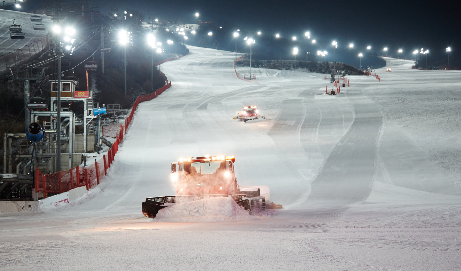 곤지암리조트 스키장 정설 작업 사진
