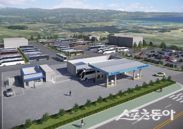 포항 영일만4산업단지 내 준공 예정인 액화수소충전소 조감도. 사진제공 ㅣ 포항시