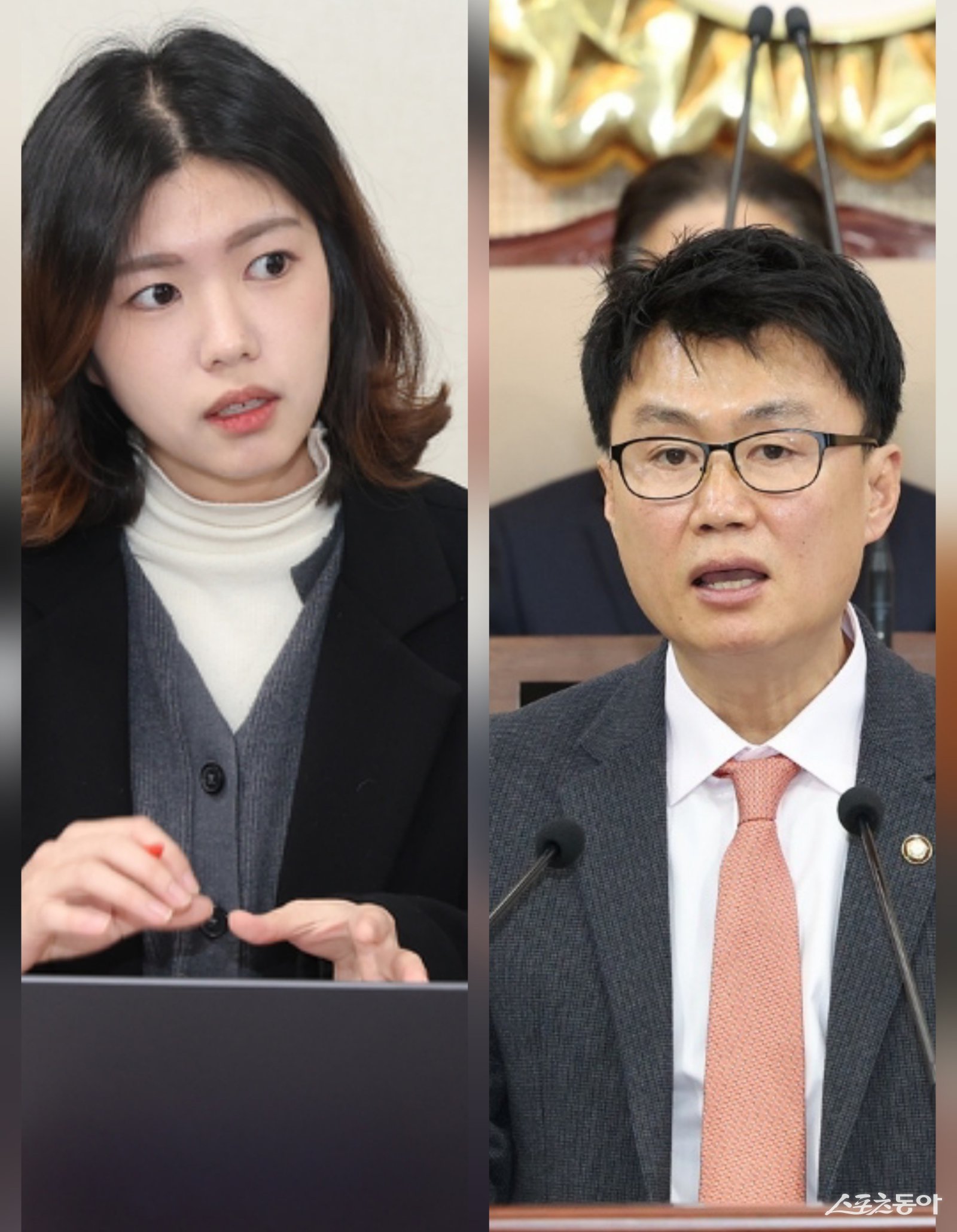 천승아 의원(윈쪽)과 김희섭 의원. 사진제공ㅣ고양시의회 
