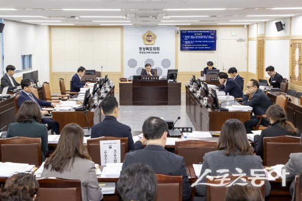 경상북도의회 행정보건복지위원회 제360회 임시회 상임위원회가 진행되고 있다. 사진제공 ㅣ 경북도의회