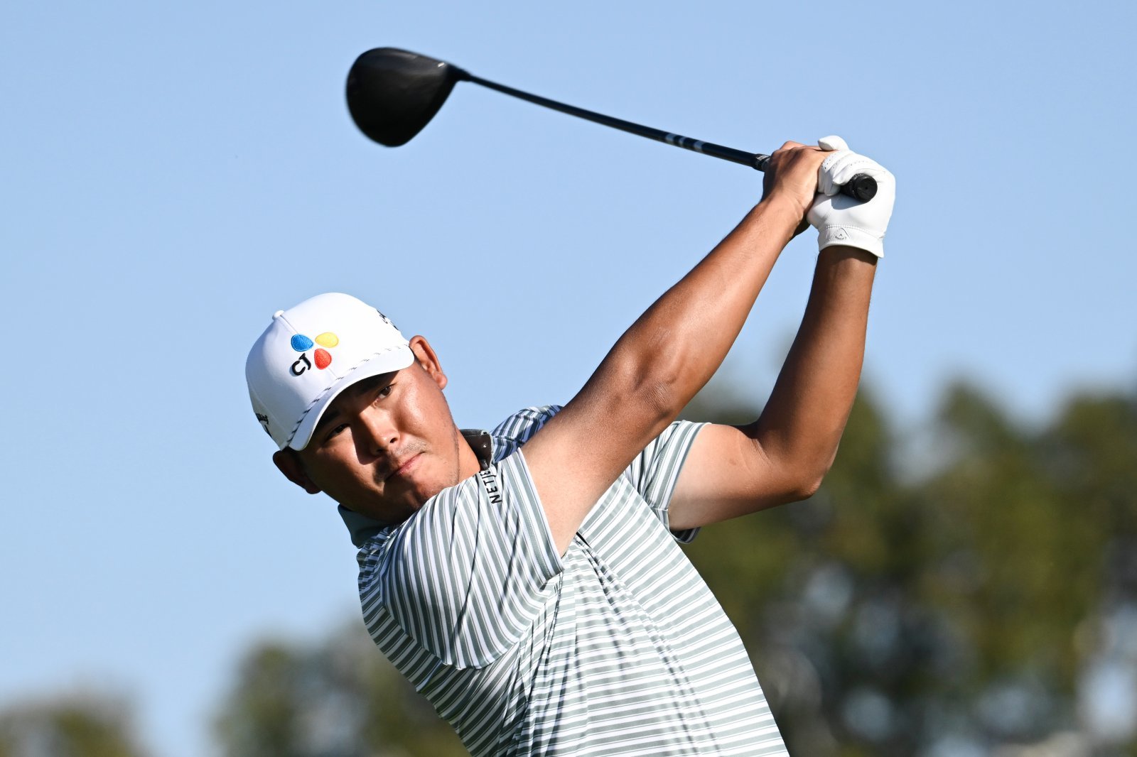 파머스 인슈어런스 오픈  3라운드에서 티샷을 하고 있는 김시우. 샌디에이고  |  AP뉴시스