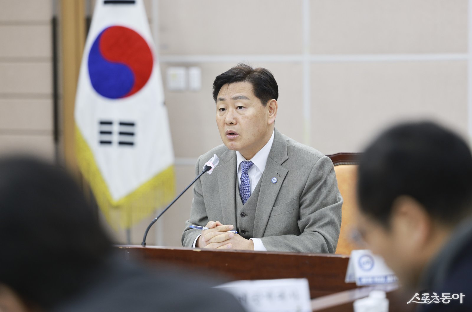 김관영 전북자치도지사가 3일 오전 간부회의를 주재하고 있다. 사진제공=전북자치도