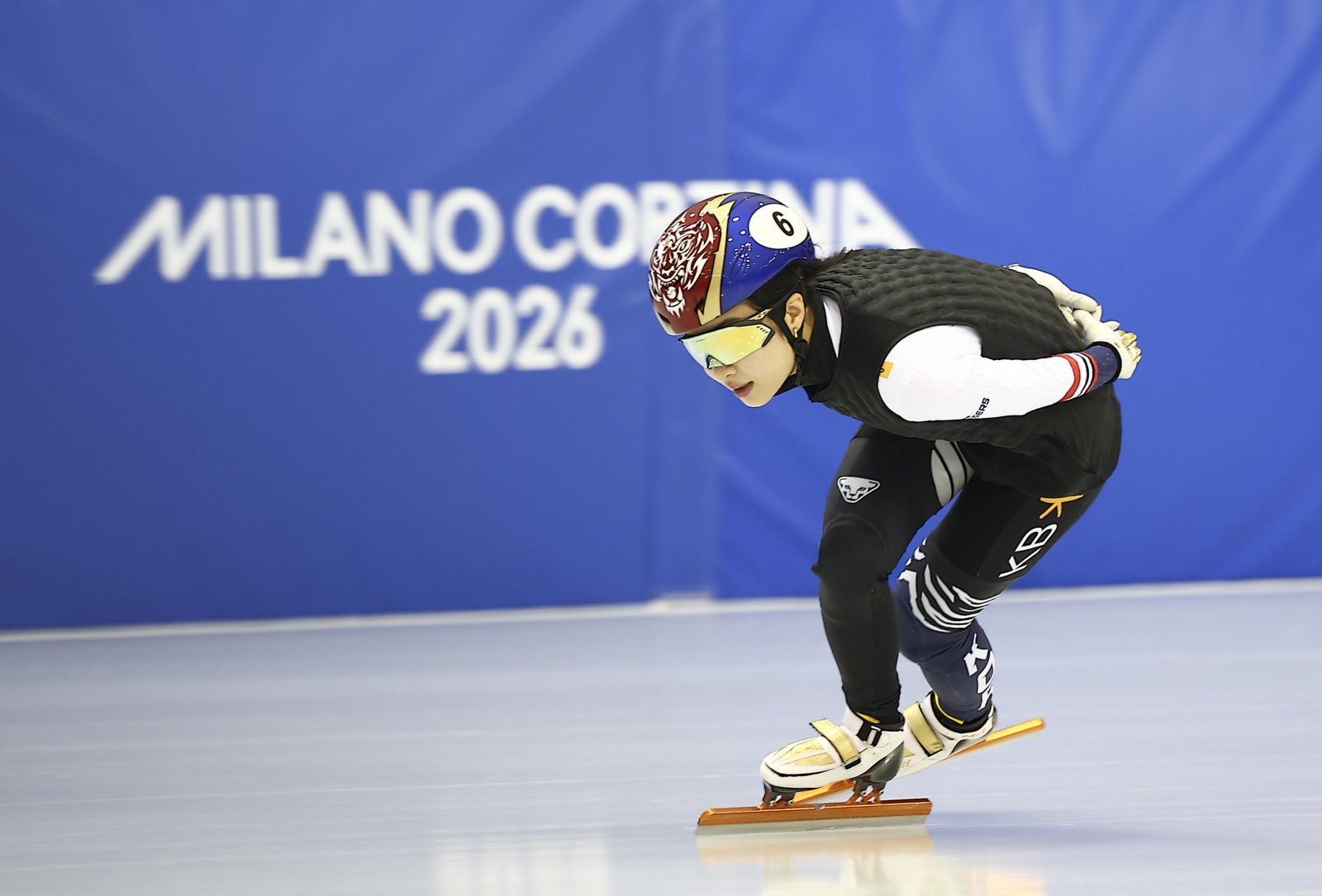 쇼트트랙대표팀 임종언, 김길리는 첫 올림픽 출전에 금메달과 다관왕을 모두 거머쥘 수 있는 유력한 후보로 거론된다. 훈련 중인 김길리. 뉴시스