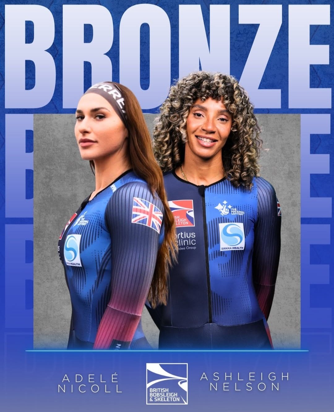 영국의 애슐리 넬슨(오른쪽)은 육상에서 봅슬레이로 종목을 바꾸며 2026대회에 출전한다. 그는 하계와 동계올림픽 모두에서 출전하는 흔치 않은 기록을 썼다. 사진출처|영국 봅슬레이·스켈레톤 공식 SNS