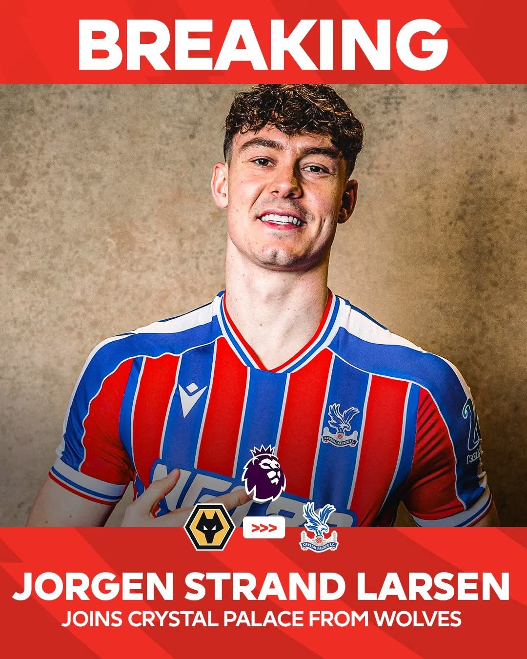 크리스탈 팰리스는 스트란드 라르센을 울버햄턴에서 데려오기 위해 구단 역대 최고 이적료를 사용했다. 사진출처|EPL 페이스북