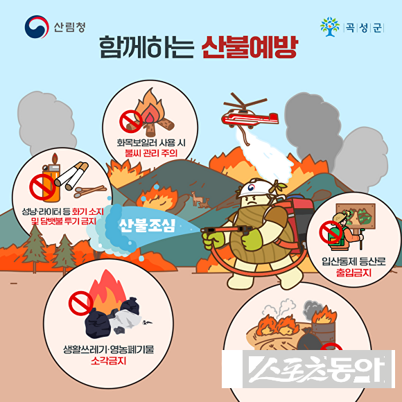 ‘함께하는 산불예방’ 포스터. 사진제공｜곡성군