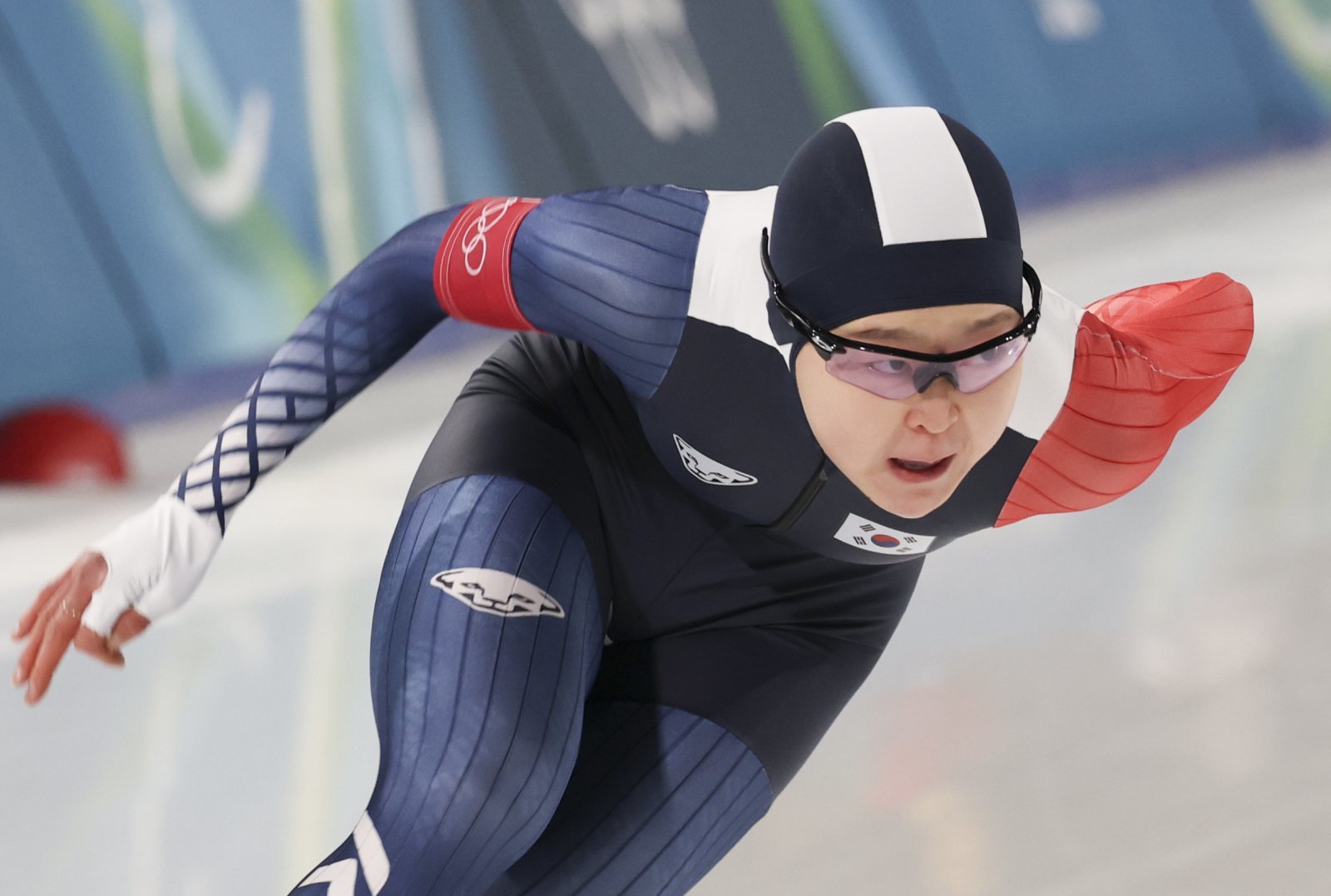 밀라노올림픽 여자 스피드스케이팅 500m 메달 유력 후보로 꼽히는 김민선이 5일(한국시간) 밀라노스피드스케이팅스타디움서 열린 테스트 경기에서 질주하고 있다. 밀라노ㅣ뉴시스