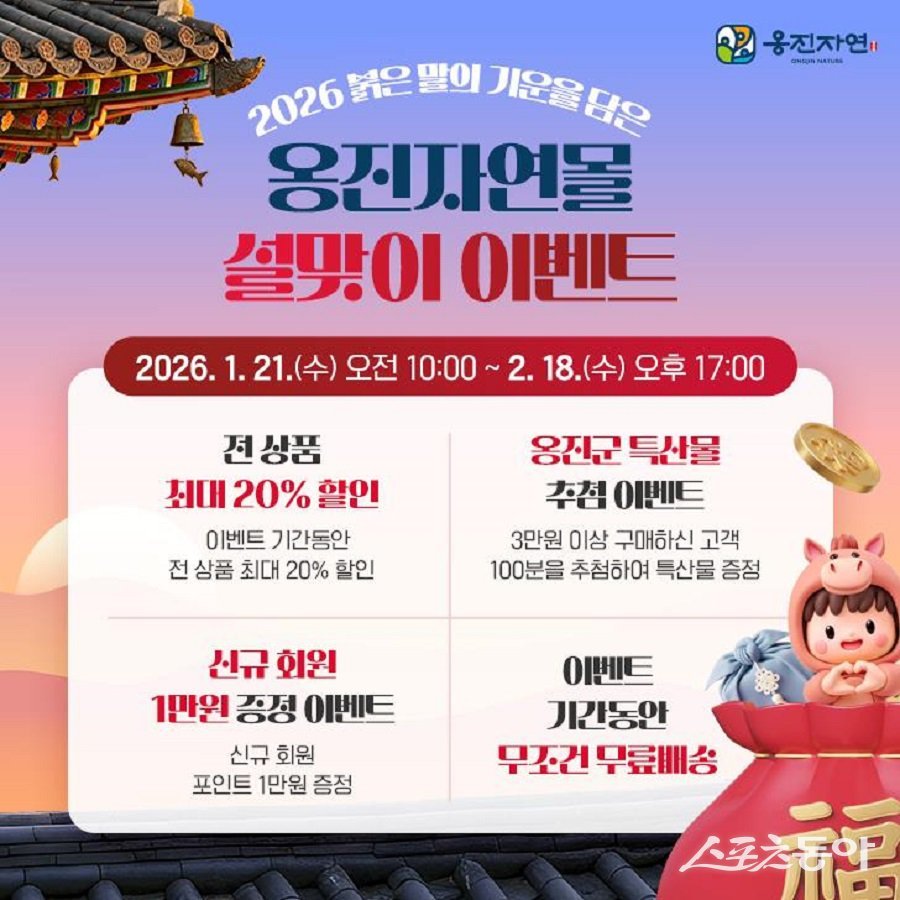 옹진군, 옹진자연몰 설맞이 할인 포스터. 사진제공｜옹진군청