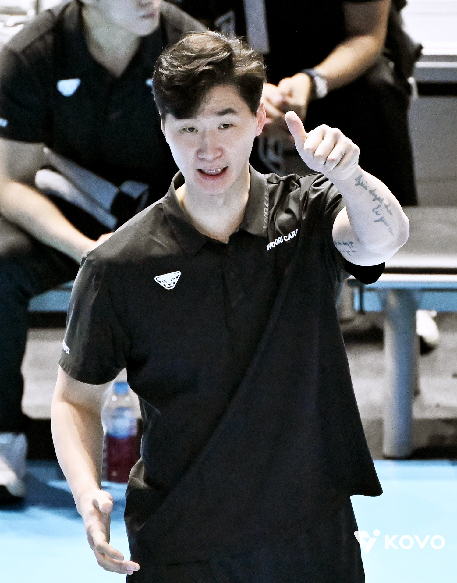 박철우 우리카드 감독대행은 10일 인천 계양체육관서 열린 대한항공과 원정경기서 세트 스코어 3-1로 이긴 뒤 이날 투입된 선수 14명을 향한 칭찬을 아끼지 않았다. 사진제공│KOVO