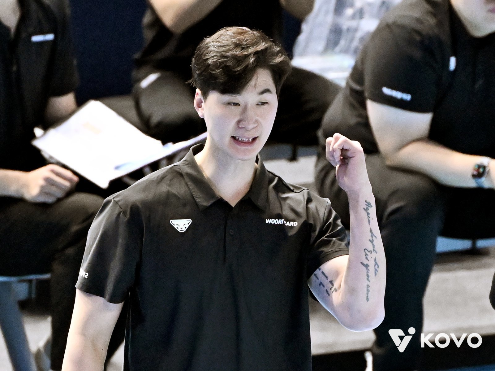 박철우 우리카드 감독대행은 10일 인천 계양체육관서 열린 대한항공과 원정경기서 세트 스코어 3-1로 이긴 뒤 이날 투입된 선수 14명을 향한 칭찬을 아끼지 않았다. 사진제공│KOVO