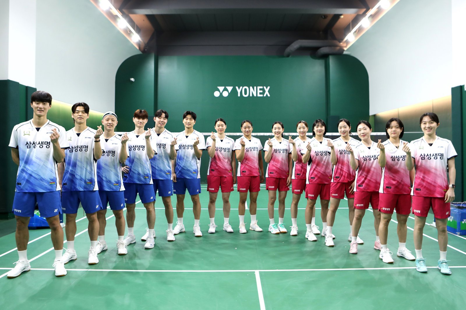 요넥스와 삼성생명이 10일 서울 양재 소재 요넥스 서초사옥서 공식 후원 협약식을 맺었다. 사진제공│요넥스