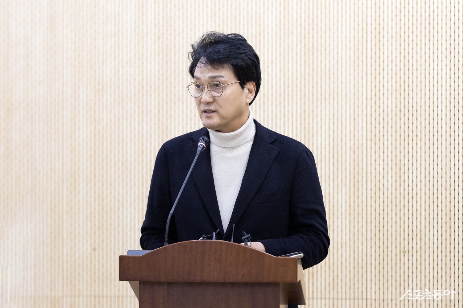 안민석 경기도교육감 예비후보가 발언하고 있다. 사진제공|안민석 경기도교육감 예비후보 ‘안심캠프’