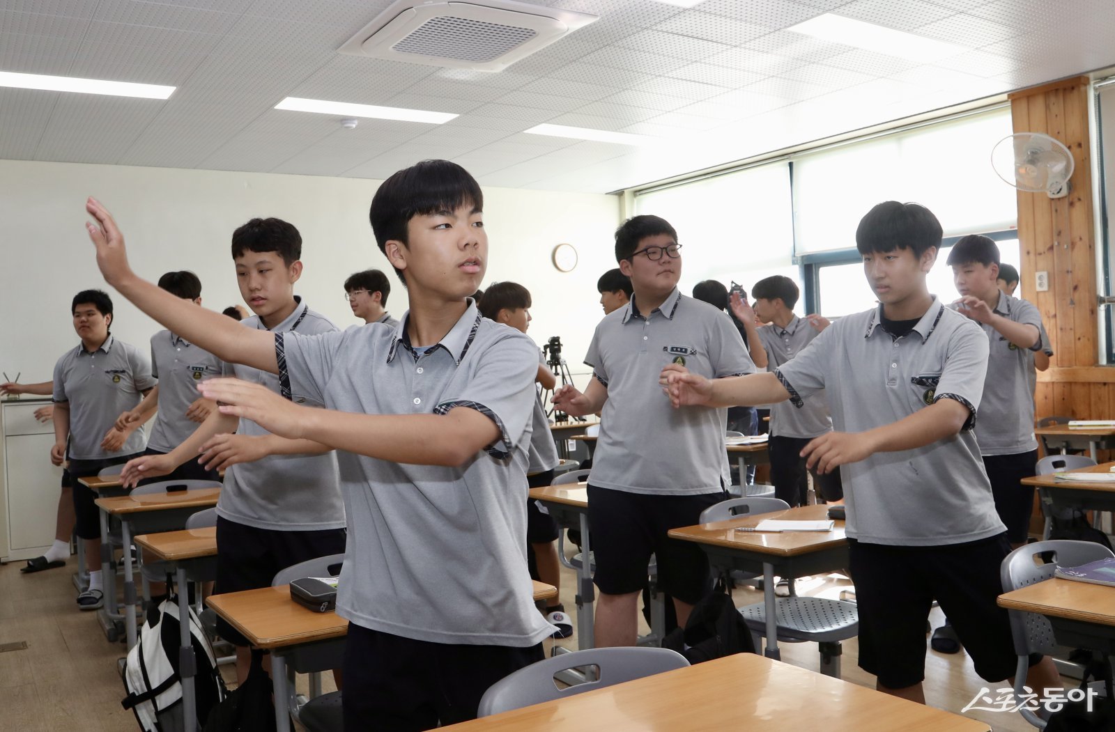신체활동(아침체조). 사진제공｜전남도교육청