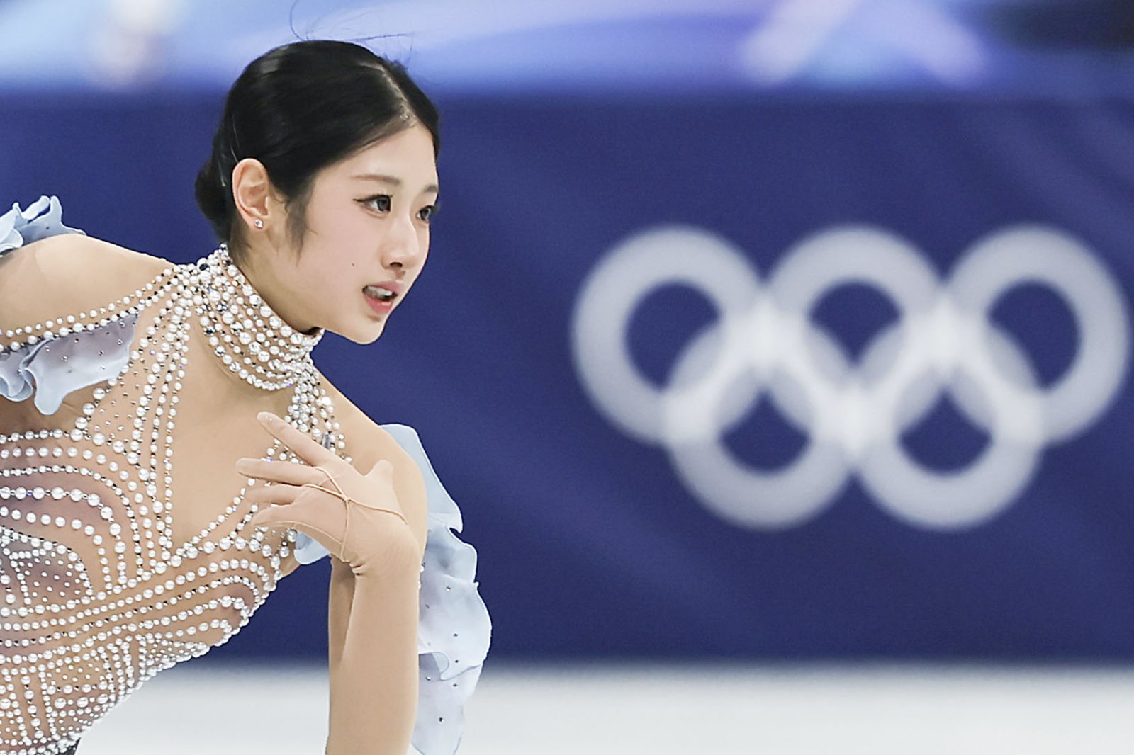 이해인이 18일(한국시간) 이탈리아 밀라노 아이스스케이팅 아레나에서 열린 2026밀라노·코르티나담페초동계올림픽 피겨스케이팅 여자 싱글 쇼트 프로그램에서 혼신의 연기를 펼치고 있다. 밀라노|뉴시스