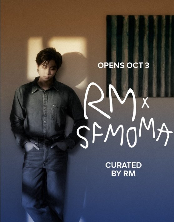 방탄소년단의 RM이 북미 최대 규모 현대 미술관인 샌프랜시스코 현대 미술관과 손잡고 10월 대형 전시를 선보인다.