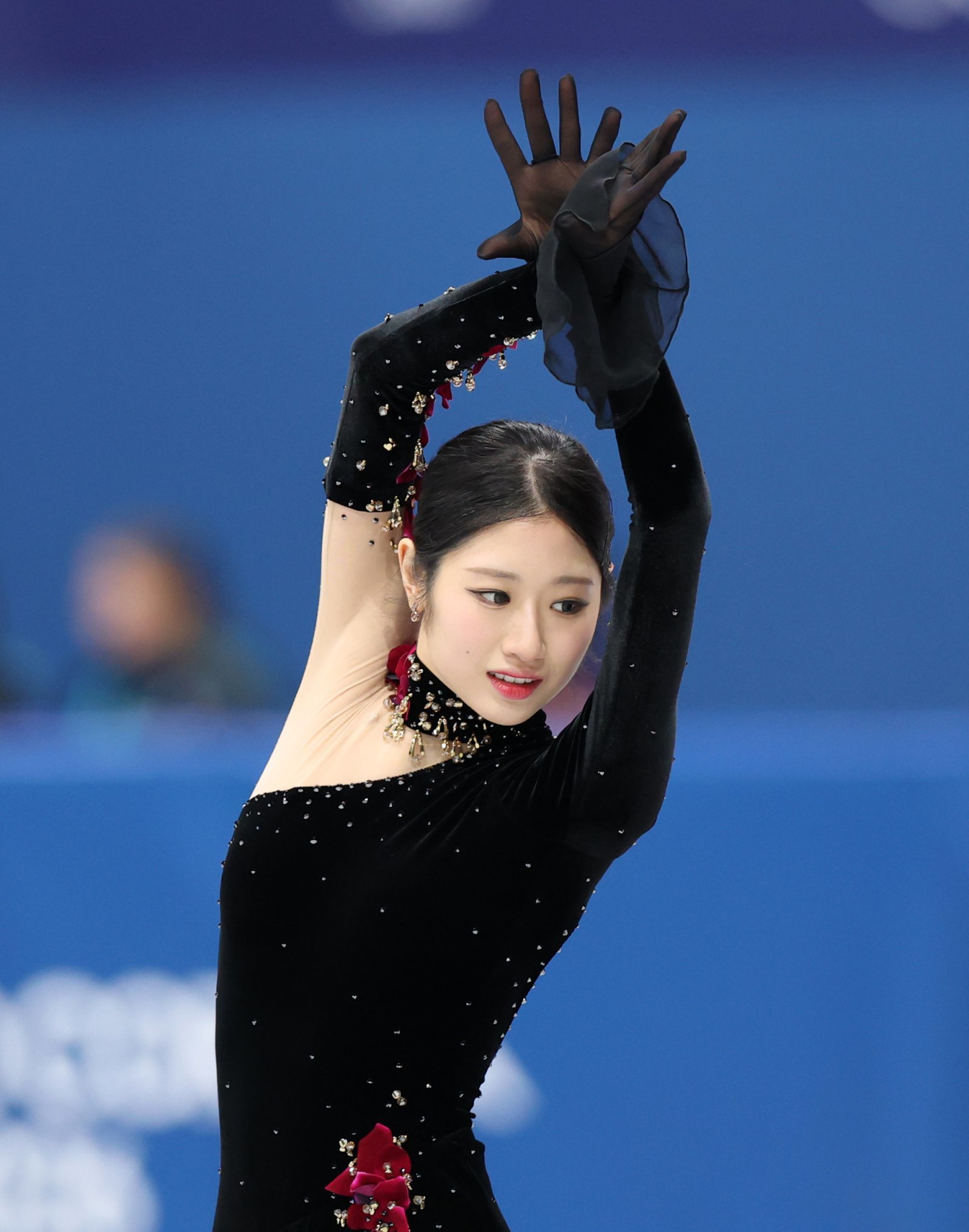 이해인이 20일(한국시간) 밀라노 아이스스케이팅 아레나서 열린 2026밀라노·코르티나담페초동계올림픽 피겨스케이팅 여자 싱글 프리스케이팅서 연기를 선보이고 있다. 밀라노｜신화뉴시스