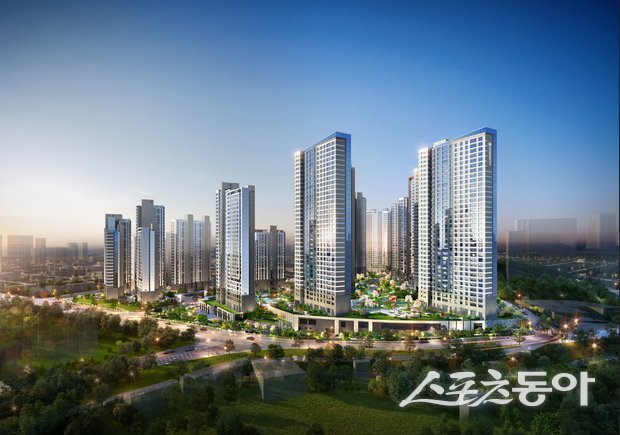 ‘구리역 하이니티 리버파크‘ 단지 투시도. 사진제공ㅣDL이앤씨