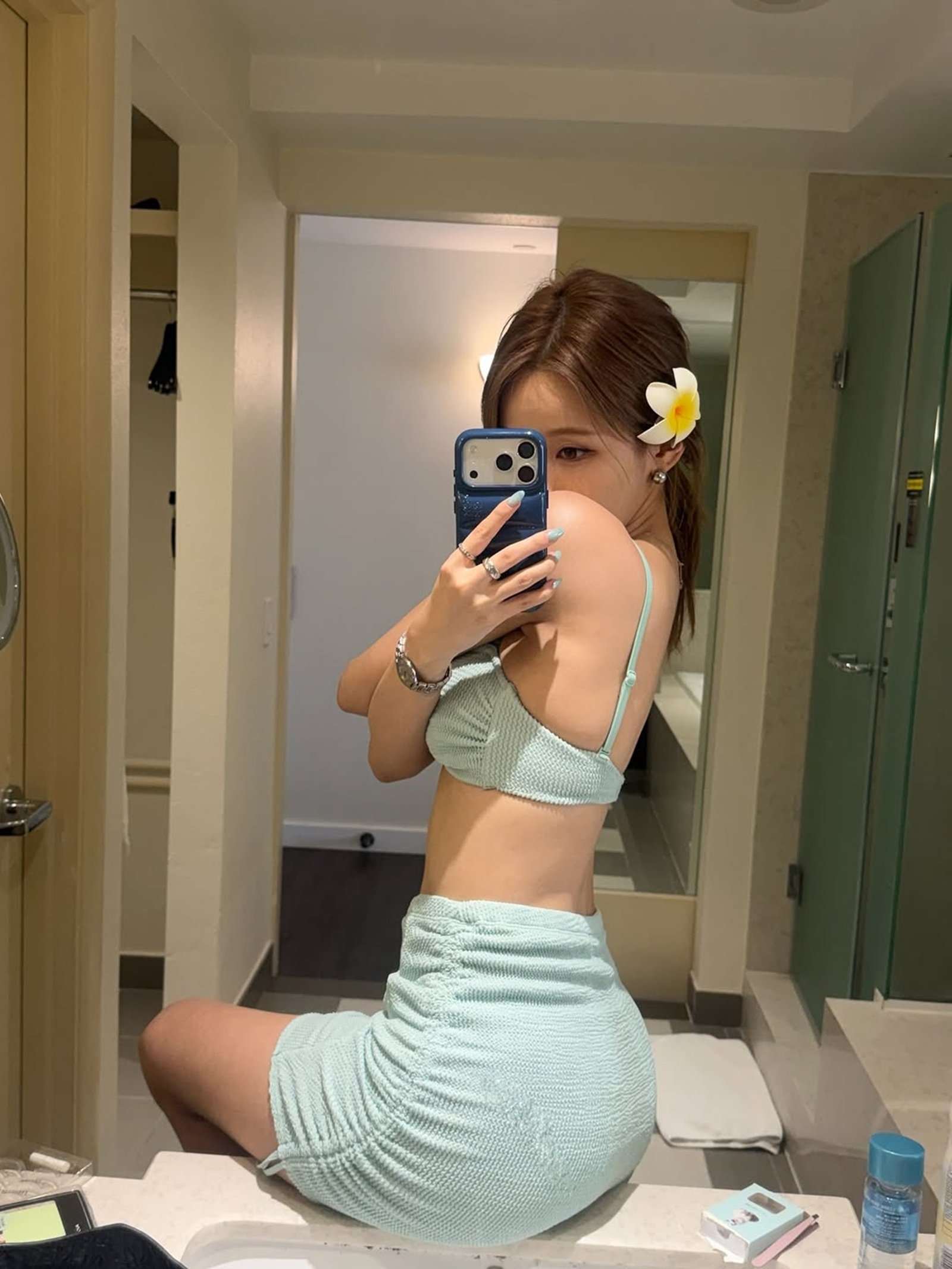 키오프 벨, 민트 비키니로 뽐낸 아찔 뒤태…허리가 한 줌이네 [DA★]