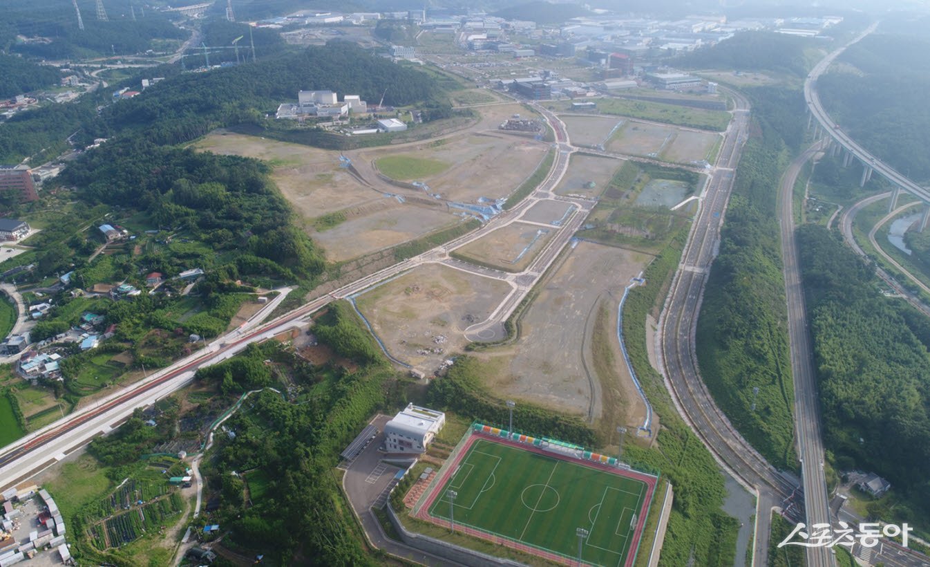 기장군 동남권 방사선 의과학 일반산업단지 전경. (사진제공=기장군)