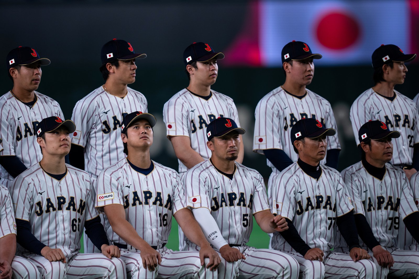 7일 오후 도쿄돔서 열리는 한일전은 두 나라의 10번째 WBC 맞대결이다. 4일 도쿄돔서 기념촬영을 하는 일본 대표팀. 도쿄ㅣAP뉴시스