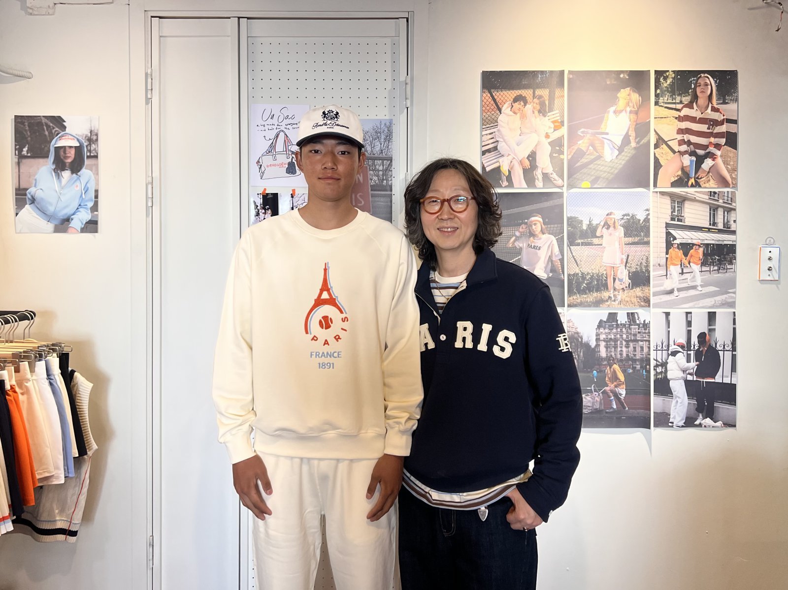 강성열 론앤디마리 대표(오른쪽)와 민승준 선수. 사진제공｜론앤디마리