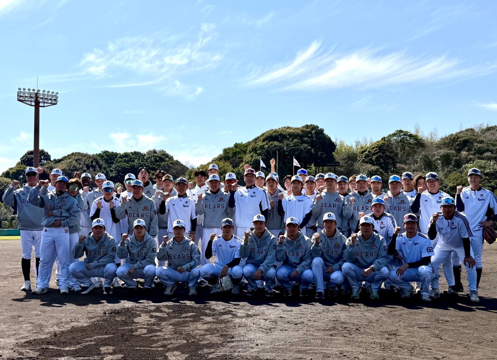 두산 선수단이 시드니~미야자키 스프링캠프를 마무리하고 8일 귀국했다. 사진제공｜두산 베어스