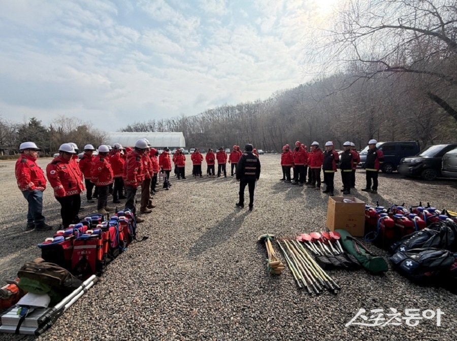 인천 미추홀구, 연수구·남동구·중구와 함께 ‘합동 산림 재난 대응단 교육 및 훈련’을 실시했다. 사진제공｜인천 미추홀구청