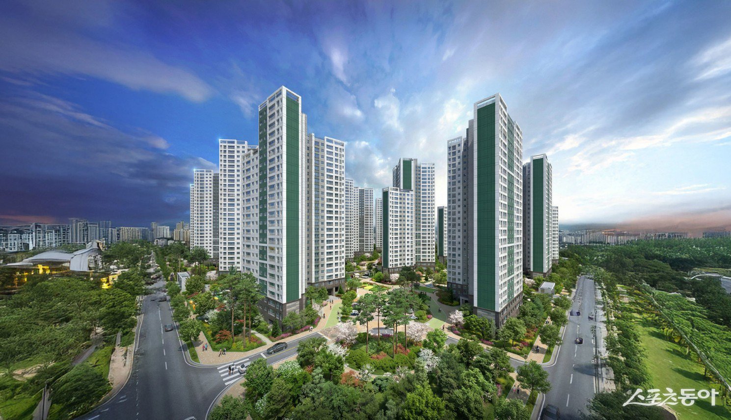 덕이동 민간임대아파트 ‘대우엘크루 일산’ 단지 조감도. 에이엠디 제공