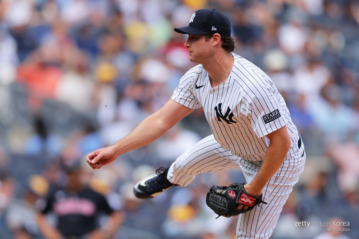 ‘최고 157.7km’ 게릿 콜, 팔꿈치 재활 순조로워→‘4월 말 복귀’ 전망