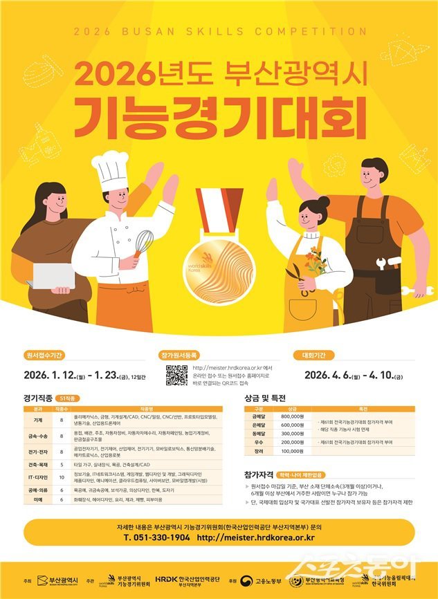2026년도 부산광역시 기능경기대회 리플릿. (사진제공=부산시)