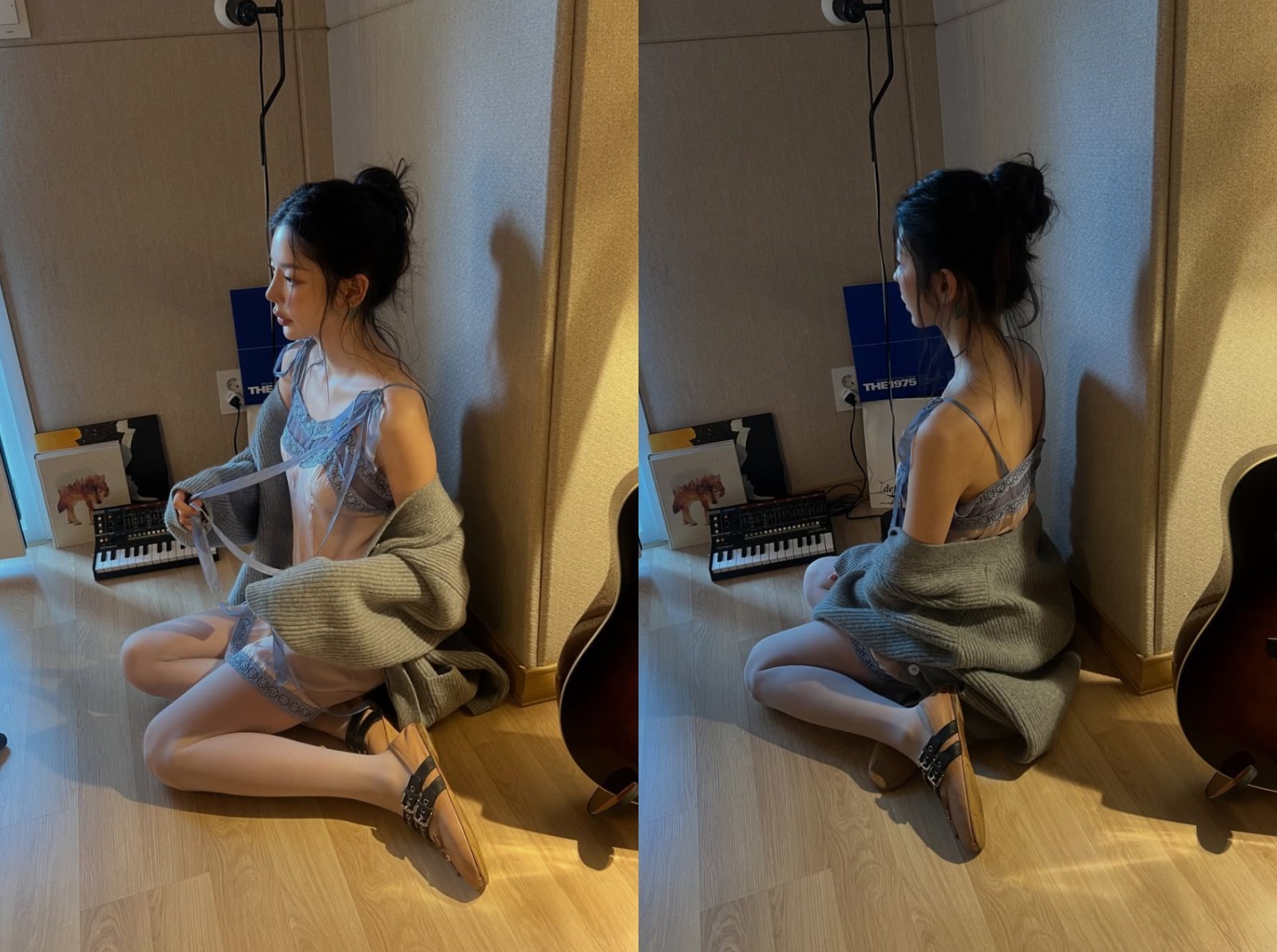 장재인, 레이스 슬립 차림…뼈말라 레전드 미모 [DA★]