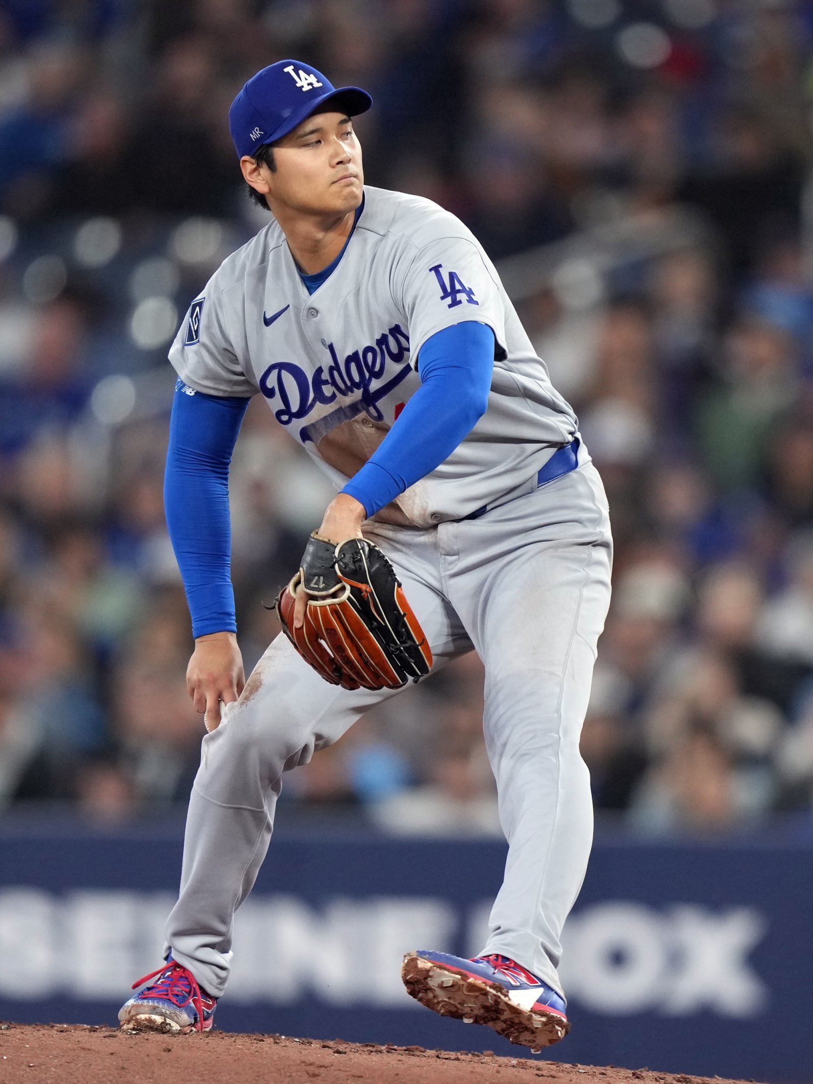 LA 다저스 오타니 쇼헤이가 9일(한국시간) 로저스센터서 열린 토론토와 원정경기서 역투하고 있다. 토론토｜AP뉴시스